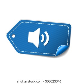 Speaker blue Vector Icon Design