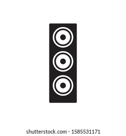 speaker box icon isolated on white background