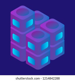 Speaker box icon. Isometric of speaker box vector icon for web design isolated on white background