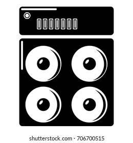 Speaker box icon . Simple illustration of speaker box vector icon for web design isolated on white background