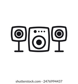 speaker box icon vector design template elegant style