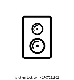 speaker box vector icon. thin line