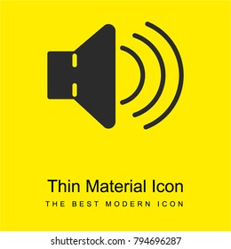 Speaker bright yellow material minimal icon or logo design