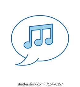 speaker bubble note music melody composition