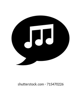speaker bubble note music melody composition