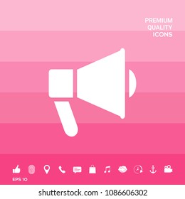 Speaker, bullhorn icon Speaker, bullhorn icon