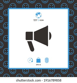 Speaker, bullhorn icon, elements for your design