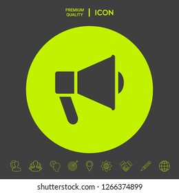 Speaker, bullhorn icon. Graphic elements for your design