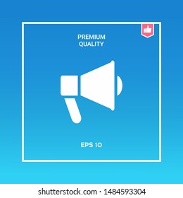 Speaker, bullhorn icon. Graphic elements for your design