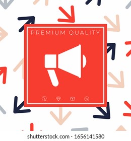 Speaker, bullhorn icon. Graphic elements for your design