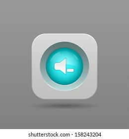 Speaker Button - Vector App Icon