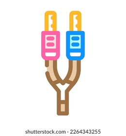 speaker cable wire color icon vector. speaker cable wire sign. isolated symbol illustration