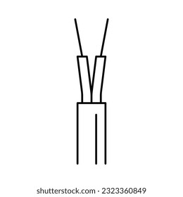 speaker cable wire line icon vector. speaker cable wire sign. isolated contour symbol black illustration