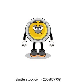 speaker cartoon couple with shy pose , character design