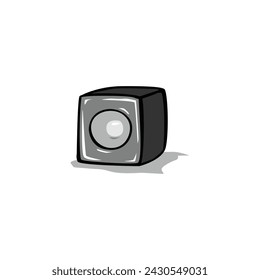 Speaker cartoon icon vector illustration isolated on white background.