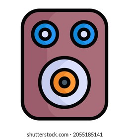 icono de la línea de color del altavoz, iconos de Feliz Navidad y Feliz Año Nuevo para diseño web y móvil