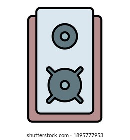 speaker compact using soft color and filled line style