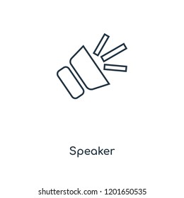 Speaker concept line icon. Linear Speaker concept outline symbol design. This simple element illustration can be used for web and mobile UI/UX.