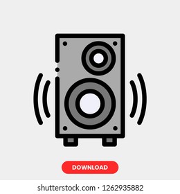 Speaker concept line icon. Simple element illustration. Speaker concept outline symbol design. Can be used for web and mobile UI/UX. Modern vector style. Modern vector style. 