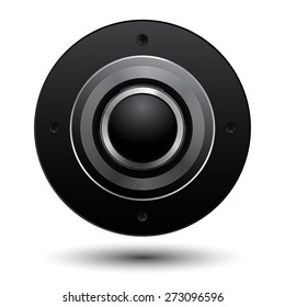 speaker cone isolated on white background / High frequency range