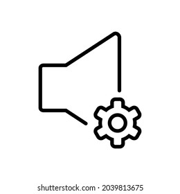 speaker configuration line icon vector design, editable stroke line icon