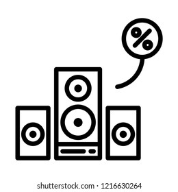 Speaker cyber monday vector icon