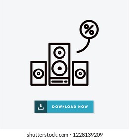 Speaker cyber monday vector icon
