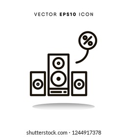Speaker cyber monday vector icon