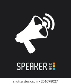 Speaker design over black background, vector illustration