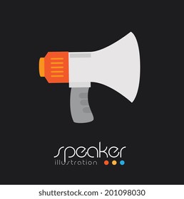 Speaker design over black background, vector illustration