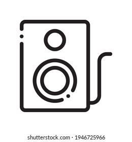 icono de dispositivo de altavoz en estilo de esquema