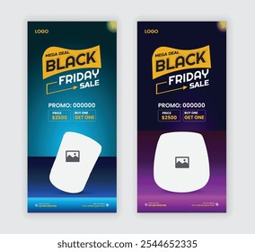 Speaker DI flyer template Or black Friday super sale Electronic gadgets sale handbill, and Computer speaker Rack card design layout