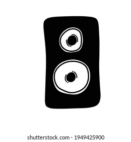 speaker doodle vector icon. Drawing sketch illustration hand drawn line.