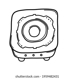 Speaker Doodle vector icon. Drawing sketch illustration hand drawn cartoon line.
