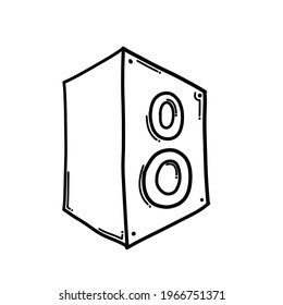 Speaker Doodle vector icon. Drawing sketch illustration hand drawn cartoon line.