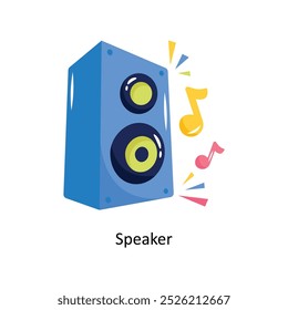 Speaker doodle vector outline Sticker. EPS 10 file