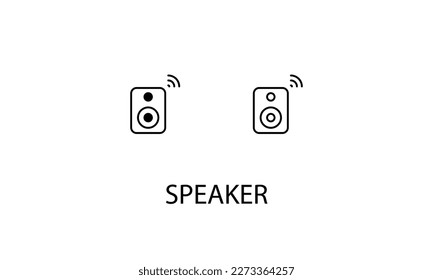 Ilustración de material de diseño de doble icono del altavoz