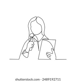 Speaker drawn in line art style