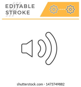Speaker editable stroke line icon