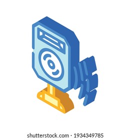 speaker electronic device isometric icon vector. speaker electronic device sign. isolated symbol illustration
