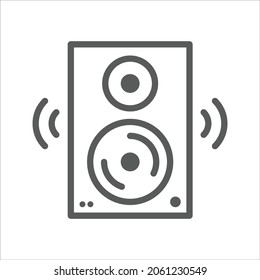 Speaker Electronic Devices Simple Line Vector Icon