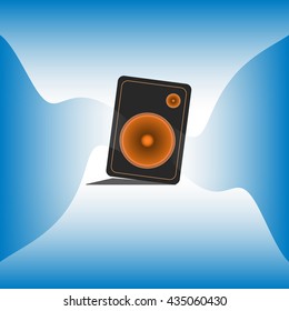 speaker emits sound waves