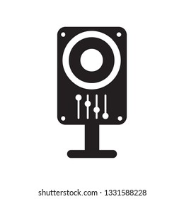 speaker with equalizer shape icon - vector illustration. - Vector