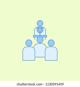 speaker field outline icon. Element of elections icon for mobile concept and web apps. Field outline speaker icon can be used for web and mobile on colored background