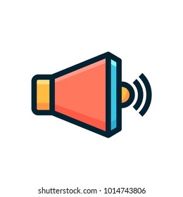 speaker filled outline icon 