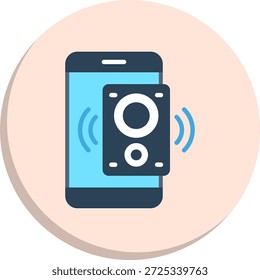 Icono de estilo de círculo plano del altavoz