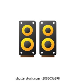 Speaker With Flat Icon Vector Illustration