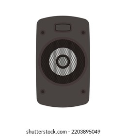 Ilustración plana del altavoz. Limpiar elemento de diseño de iconos en fondo blanco aislado