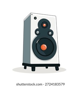 speaker flat illustration isolated on white background