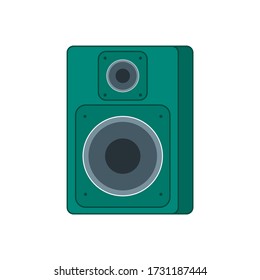 Speaker flat Vector sound icon design Technology concept